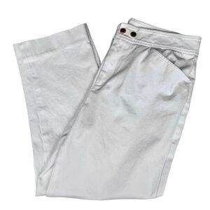 Lauren Ralph Lauren Womens White Pants with Gold Buttons